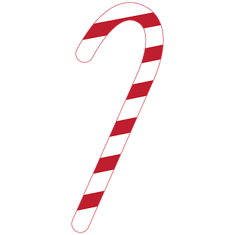 Redand White Candy Cane