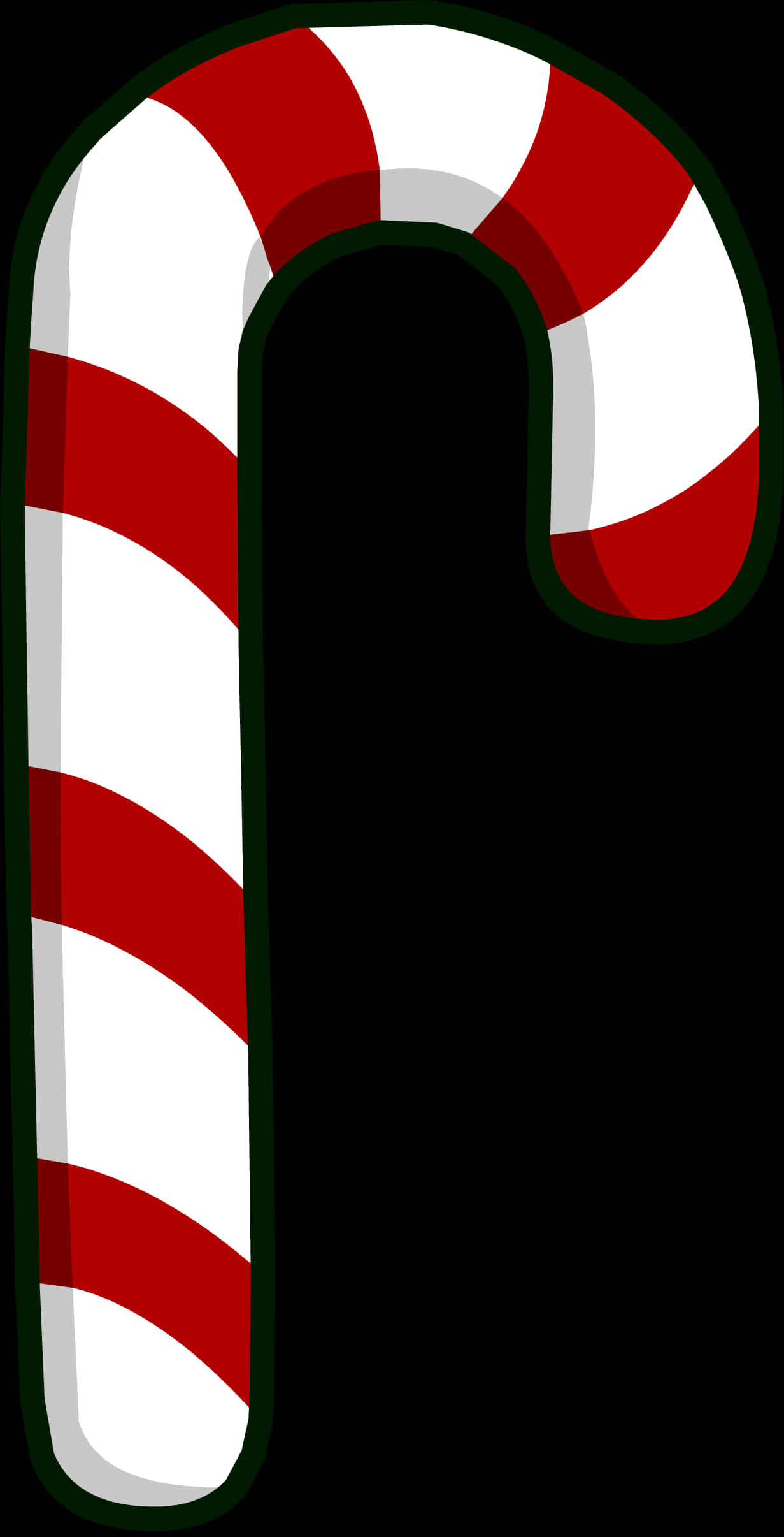 Redand White Candy Cane