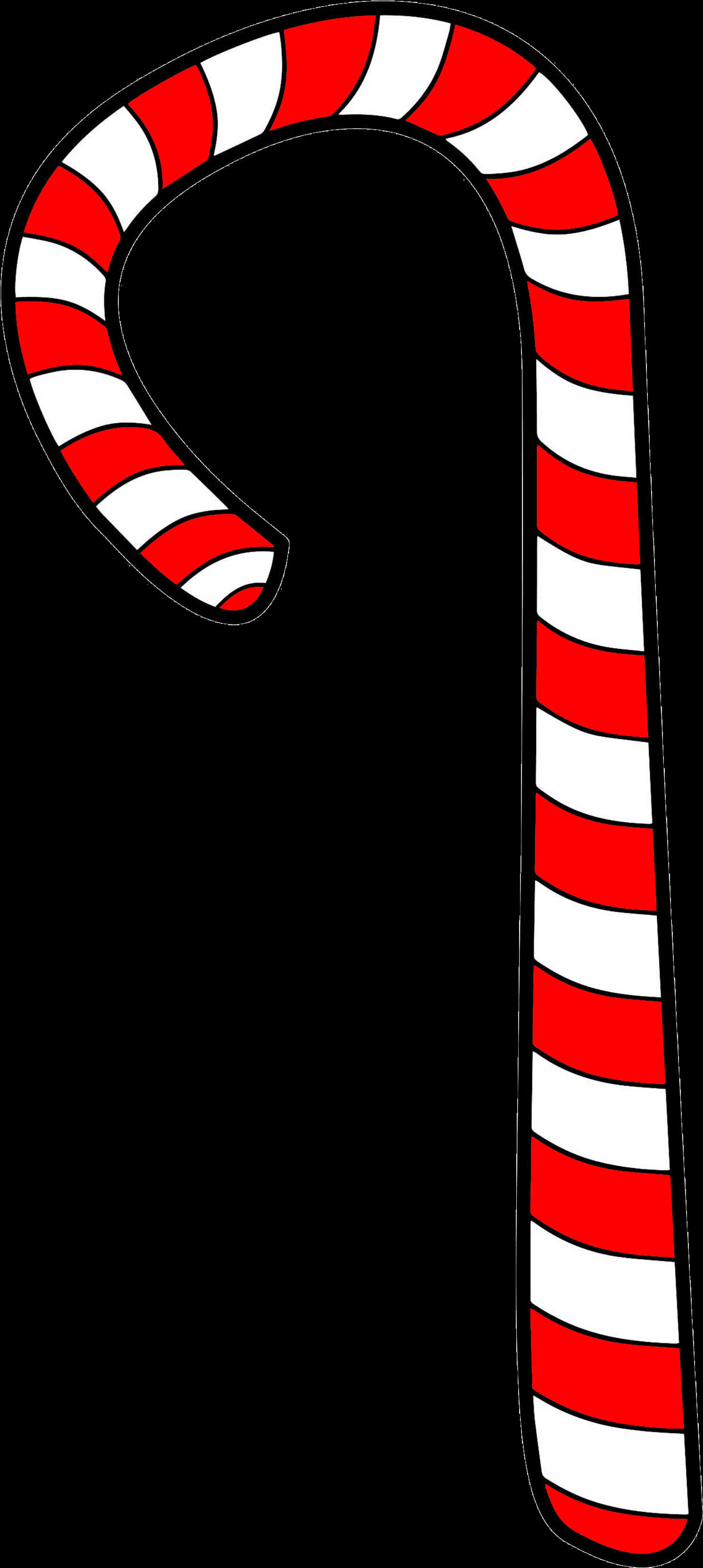 Redand White Candy Cane