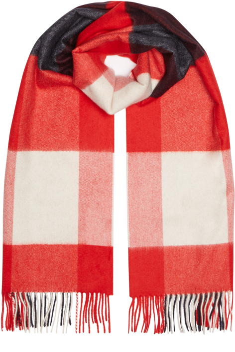 Redand White Checked Scarf