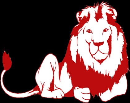 Redand White Lion Illustration