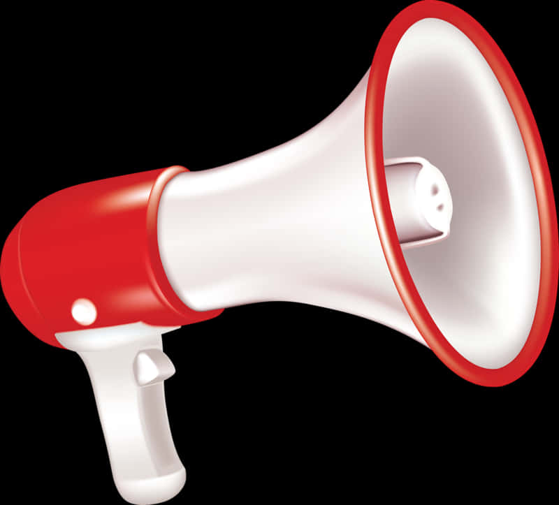 Redand White Megaphone Isolated