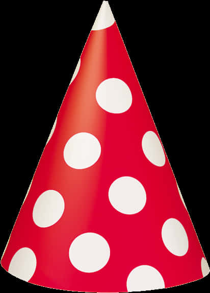 Redand White Polka Dot Birthday Hat