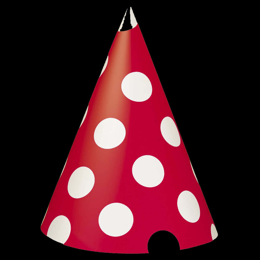 Redand White Polka Dot Party Hat