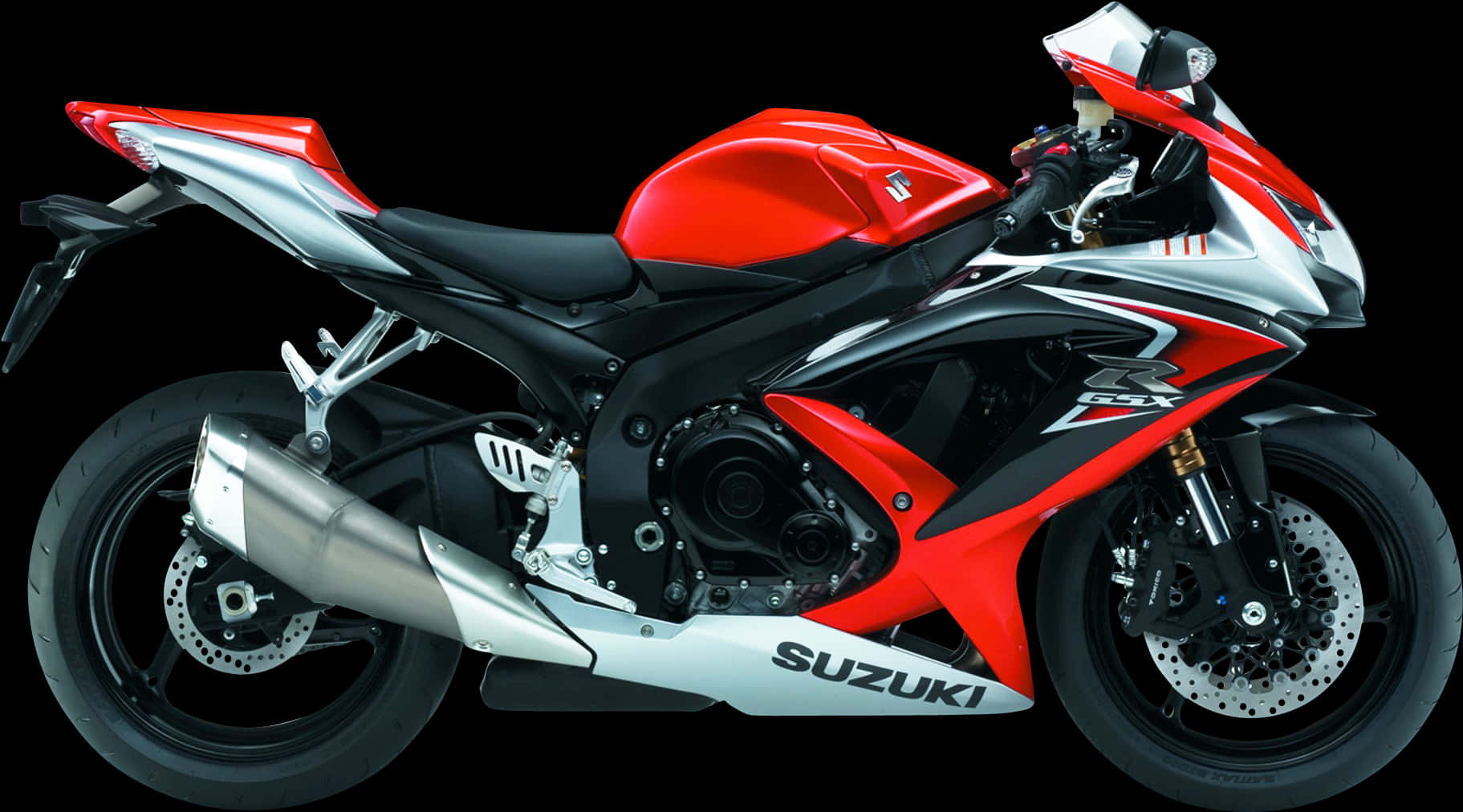 Redand White Suzuki Sportbike