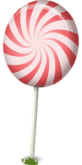 Redand White Swirl Lollipop