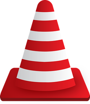 Redand White Traffic Cone Graphic