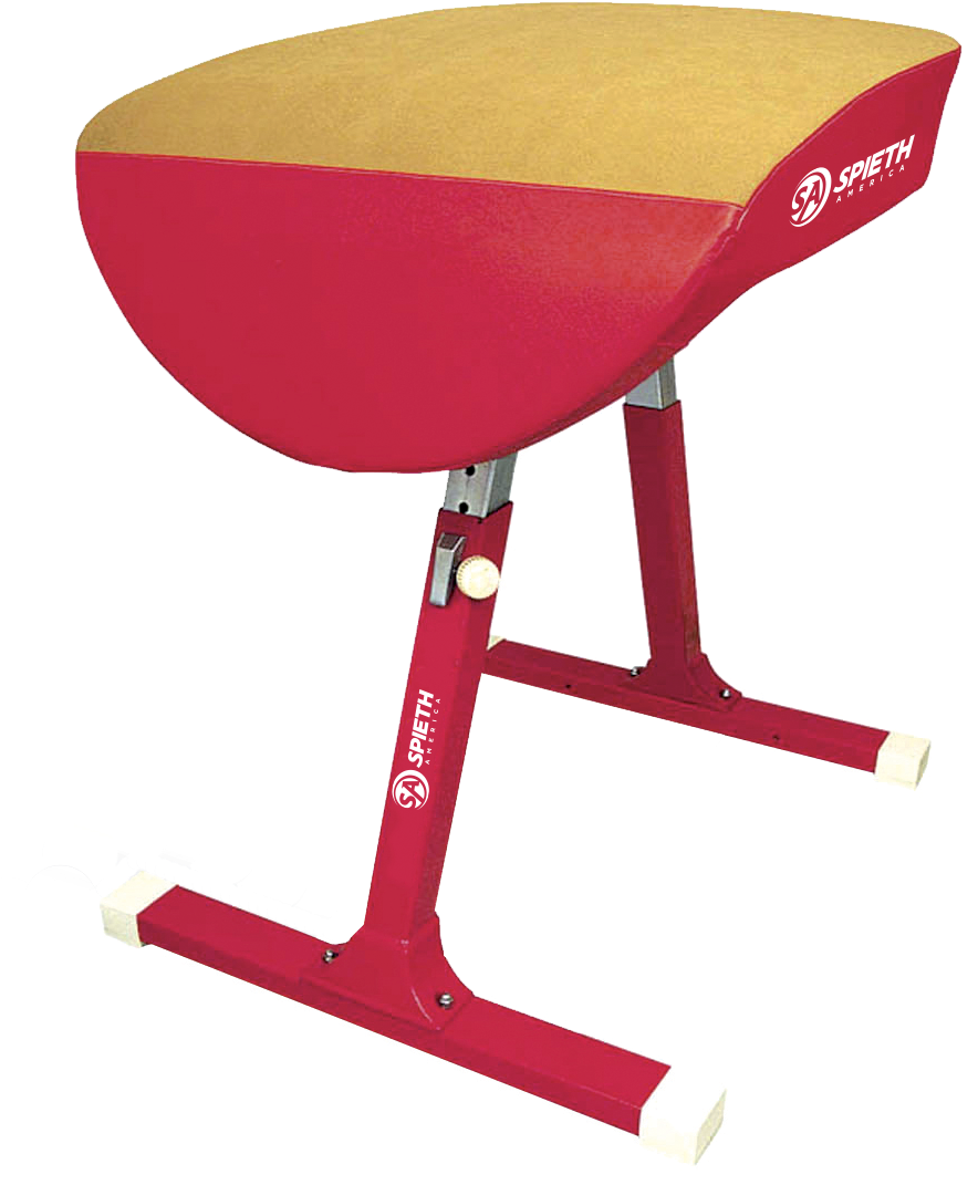 Redand Yellow Gymnastics Pommel Horse