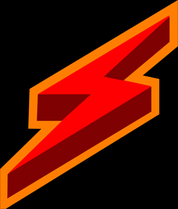 Redand Yellow Lightning Bolt Graphic