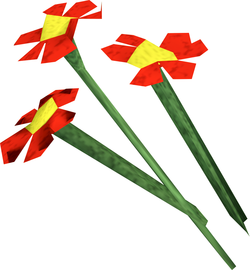 Redand Yellow3 D Flowers