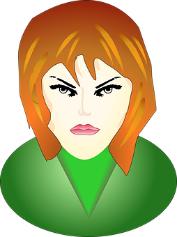 Redhead Cartoon Girl Vector Illustration