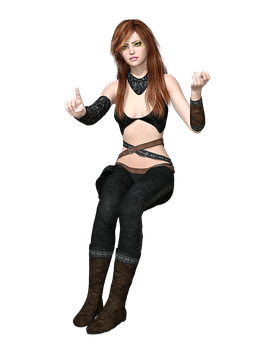 Redhead Fantasy Figure Gesture