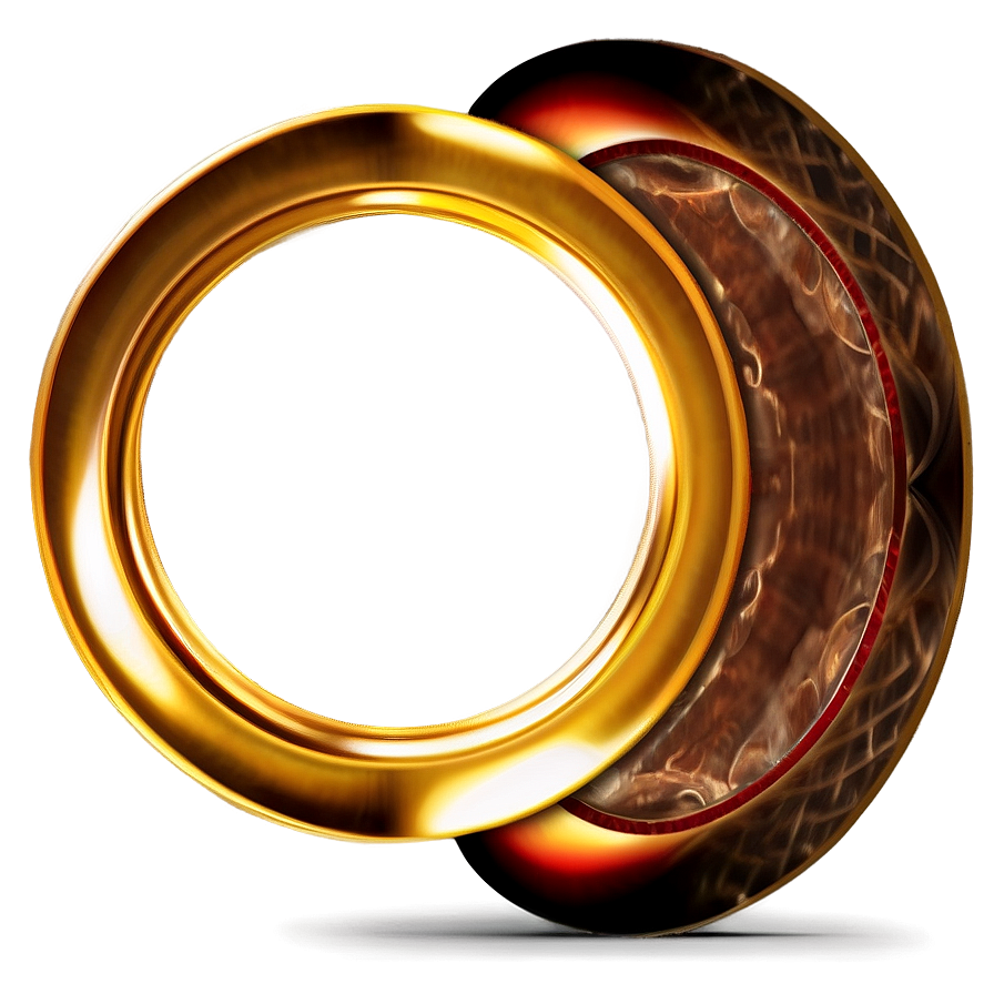 Refined Gold Circle Frame Png 33