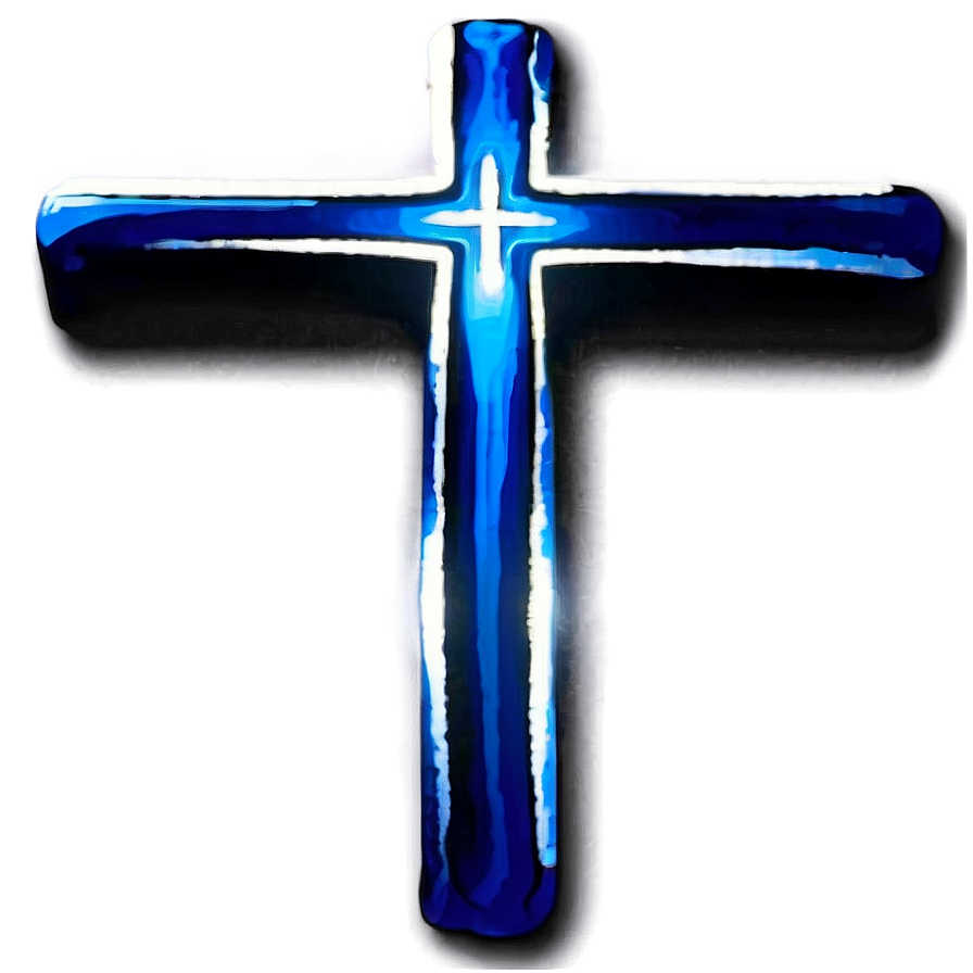 Reflective Blue Cross Png Bwt