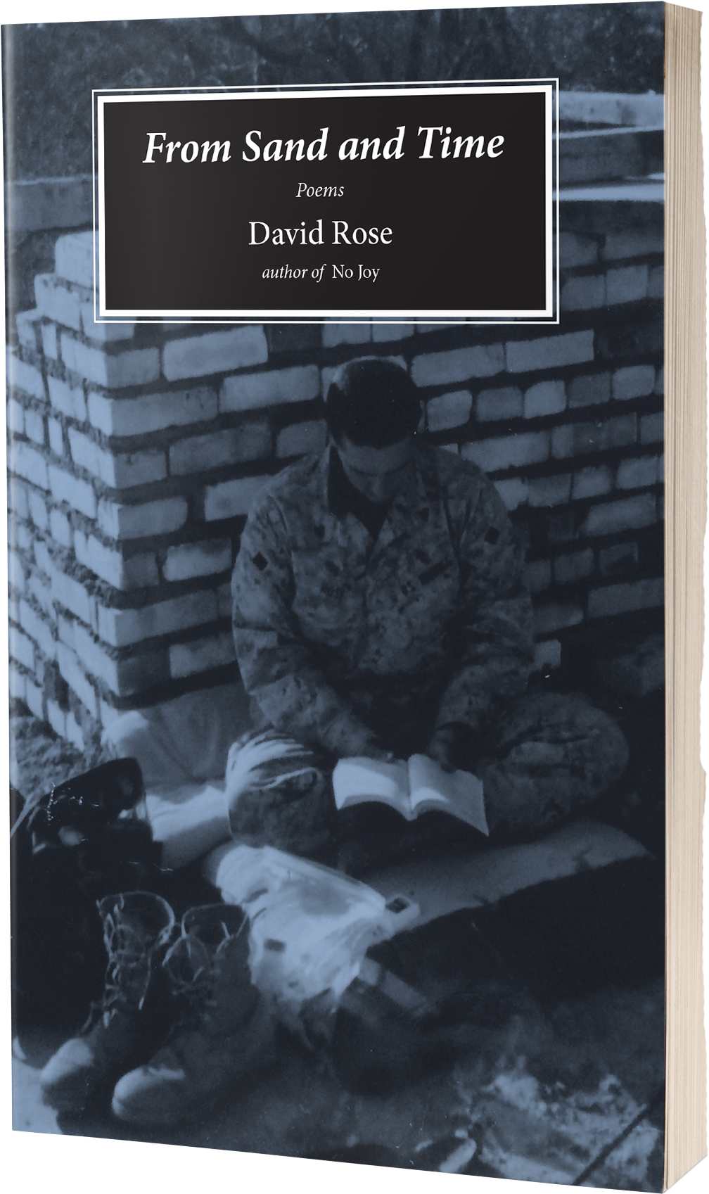 Reflective Soldier Reading Poetry