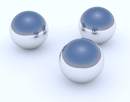 Reflective Spheres3 D Rendering