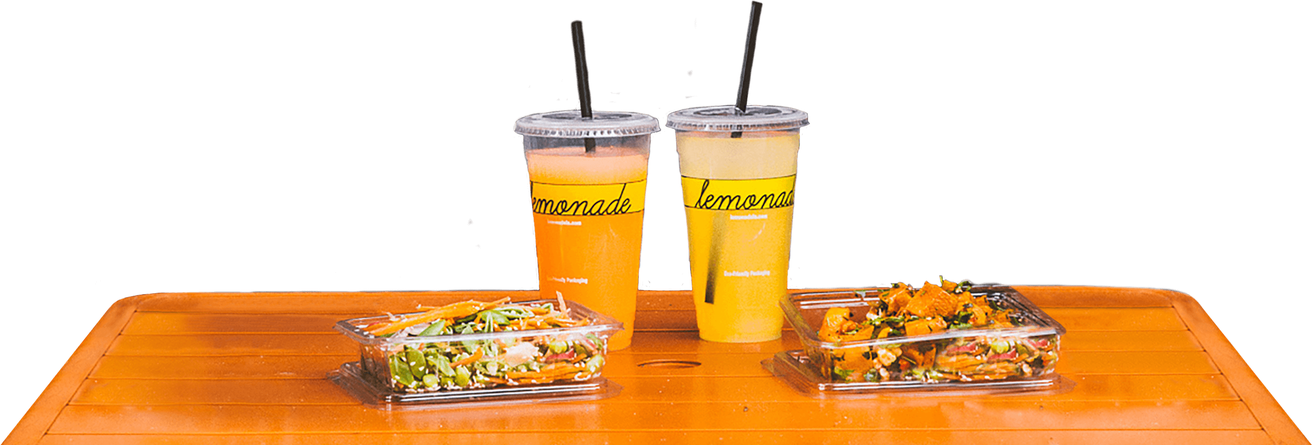 Refreshing Lemonadeand Healthy Saladson Table