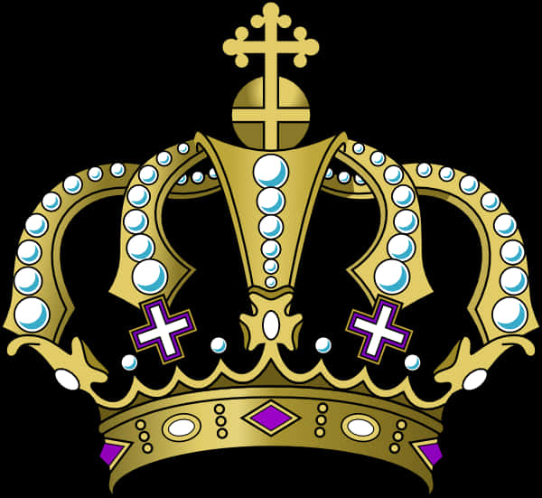 Regal Golden Crown Illustration