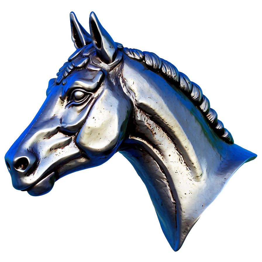 Regal Horse Head Statue Png 38