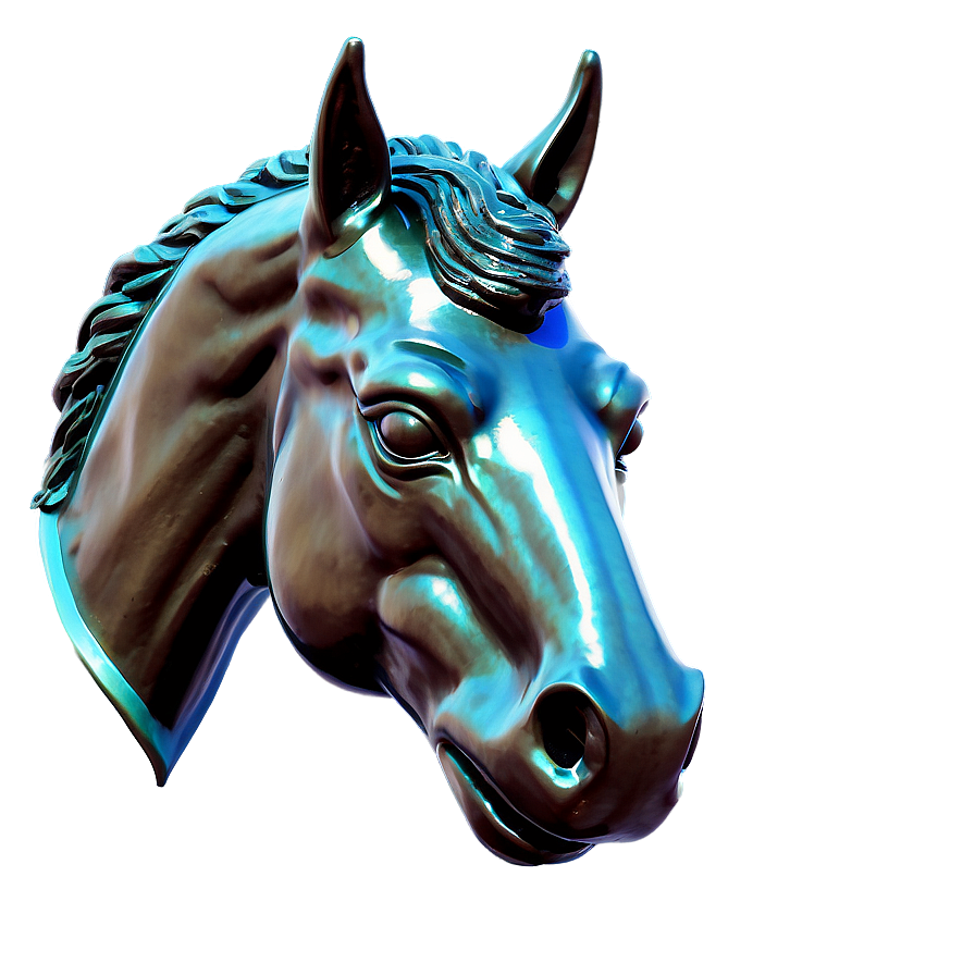 Regal Horse Head Statue Png Xjf