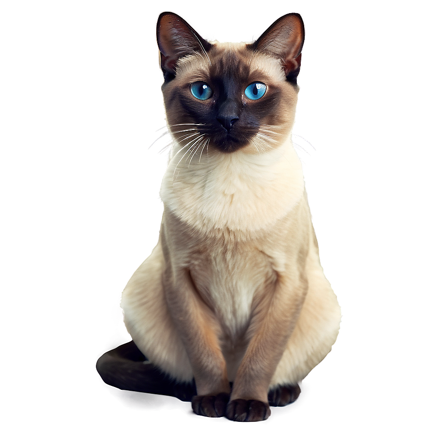 Regal Siamese Cat Sitting Png Vsy85