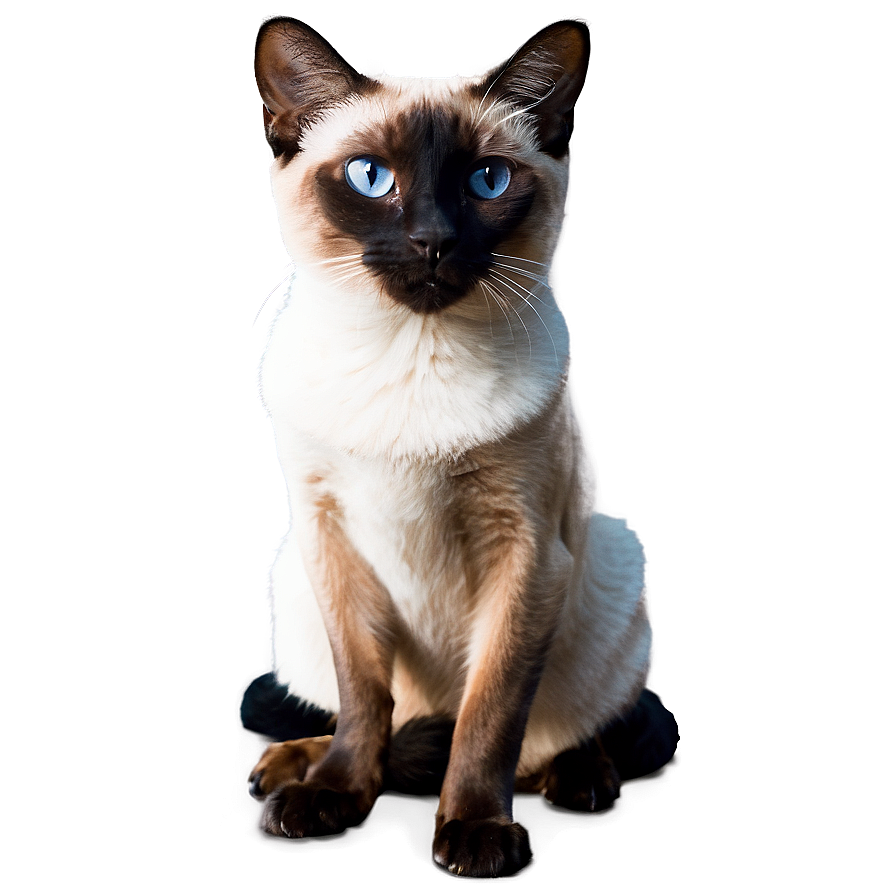 Regal Siamese Cat Sitting Png Yct85