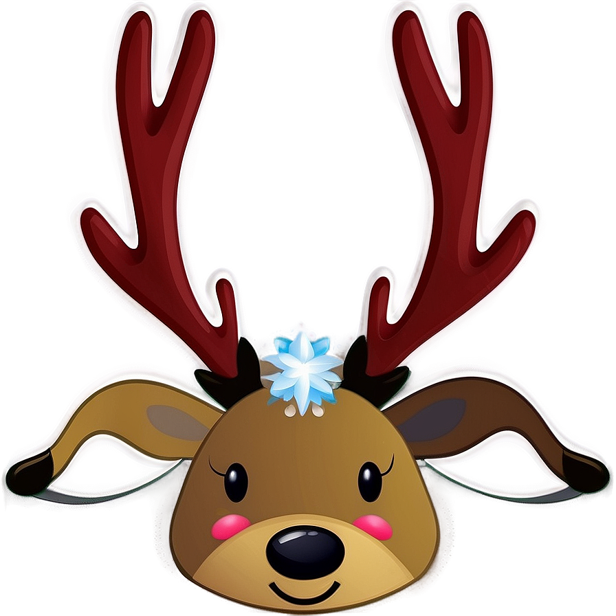 Reindeer Face Design Png 06282024