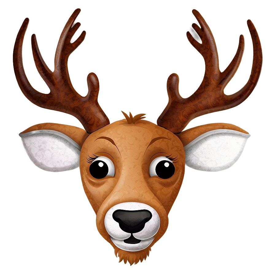 Reindeer Face Design Png 06282024