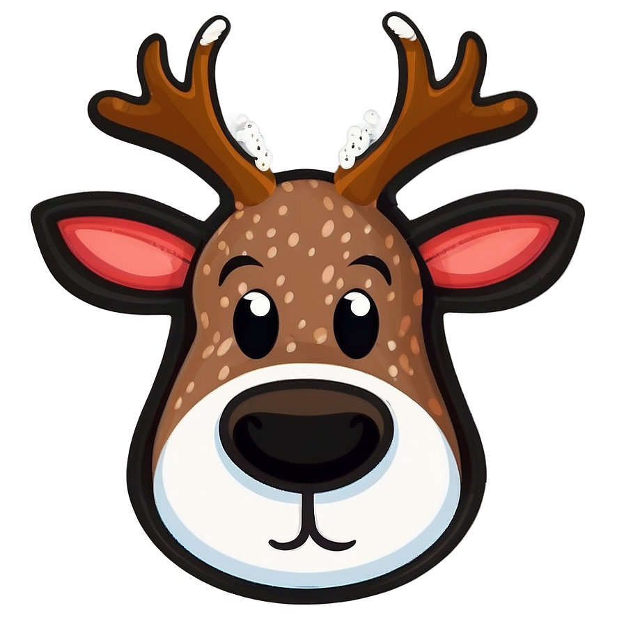 Reindeer Face Design Png 06282024