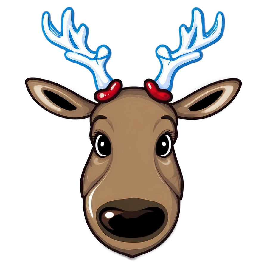 Reindeer Face Graphic Png 06282024