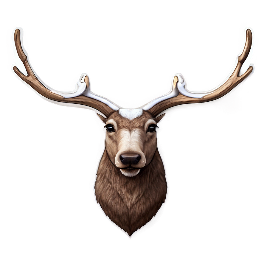 Reindeer Face Graphic Png 06282024