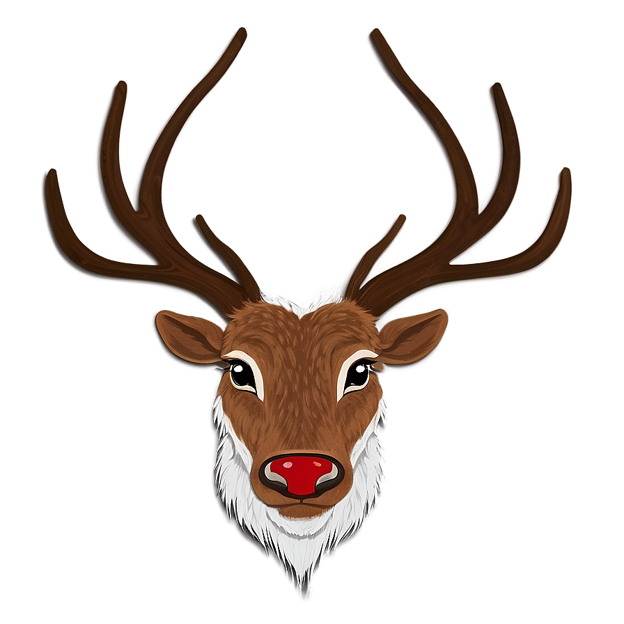 Reindeer Face With Antlers Png Tut49