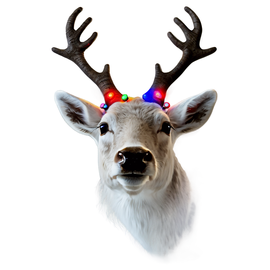 Reindeer Face With Lights Png Dwi35