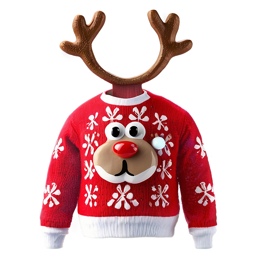 Reindeer Ugly Christmas Sweater Png 65