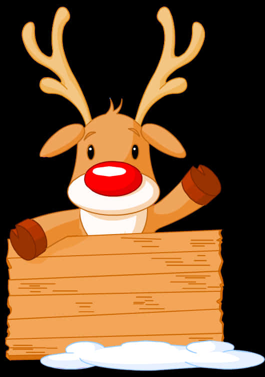 Reindeerwith Red Nose Cartoon