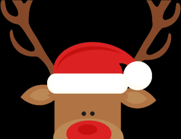 Reindeerwith Santa Hat