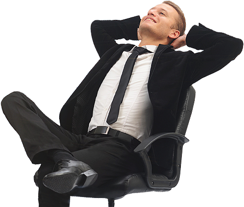 Relaxed Businessman Reclining