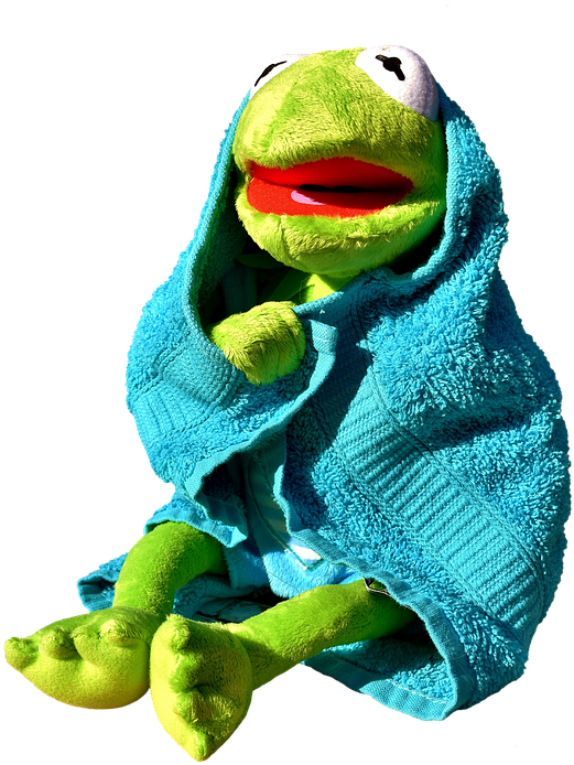 Relaxed Frog Towel Spa Day