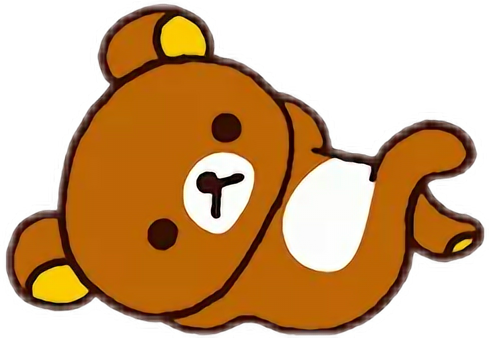 Relaxed Kawaii Bear Cartoon