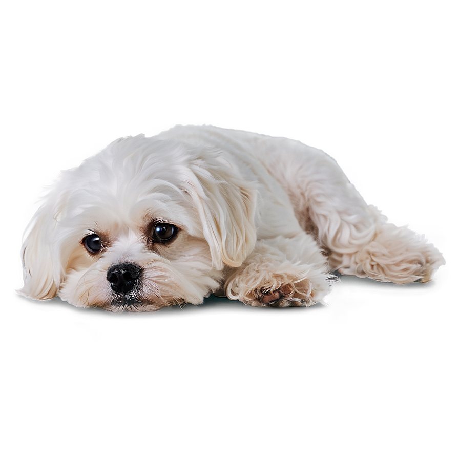 Relaxed Maltese Lying Down Png Yob