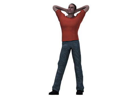 Relaxed Man3 D Model