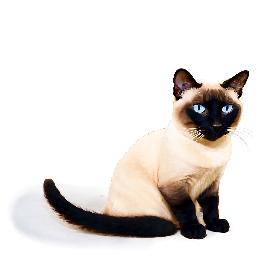 Relaxed Siamese Cat Lying Down Png Paj50