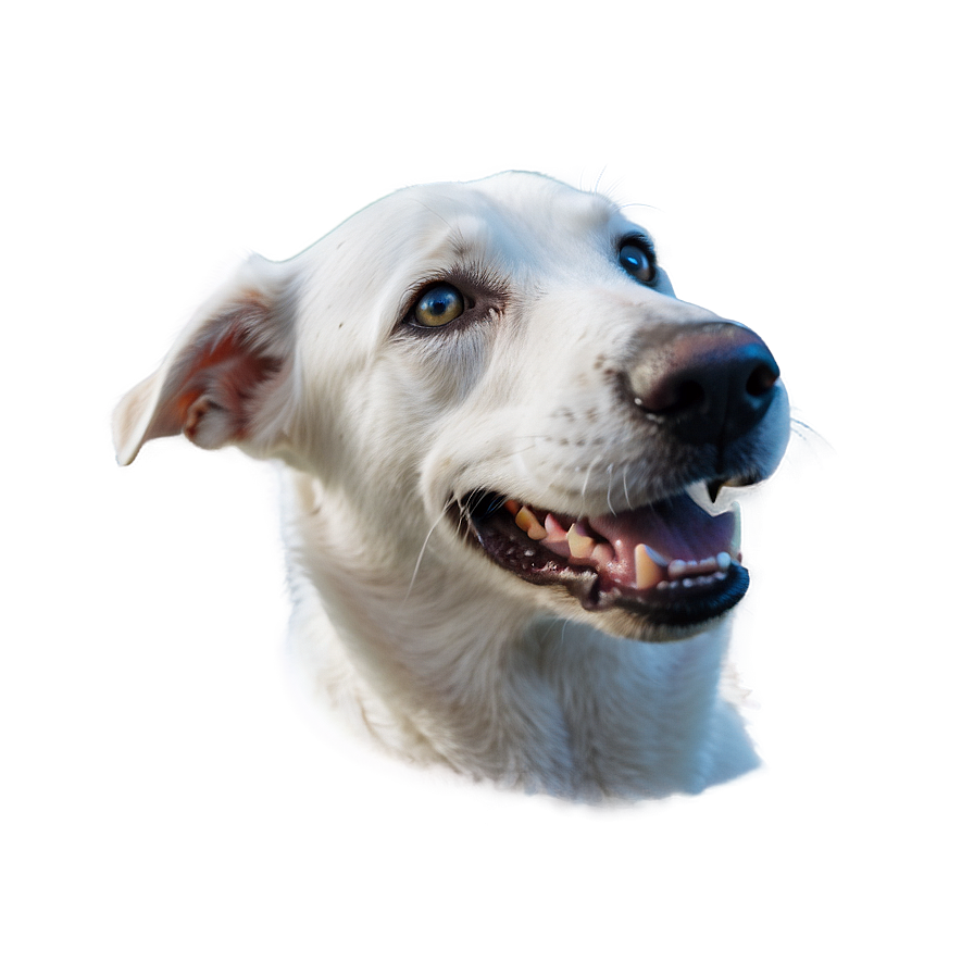 Relaxed White Dog Png 06262024