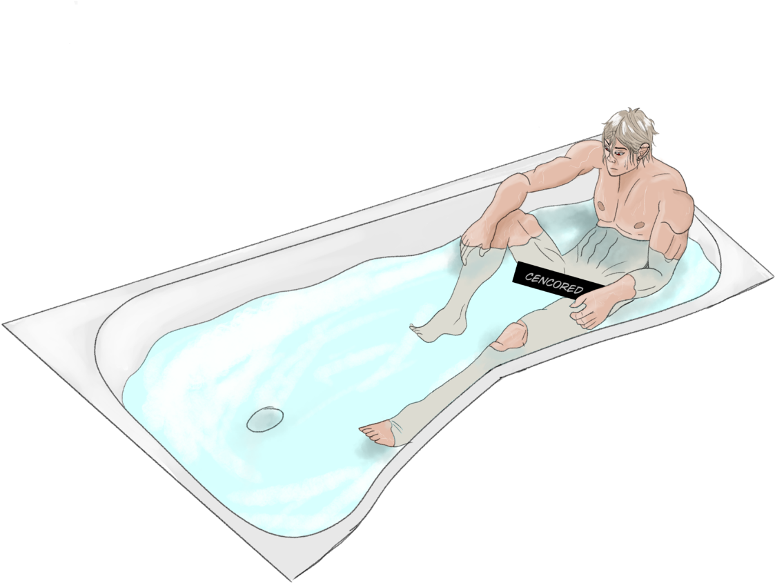 Relaxing Bath Time Illustration