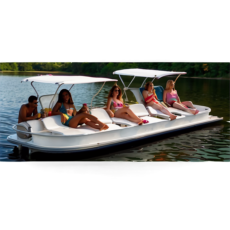 Relaxing Pontoon Lake Day Png 06282024