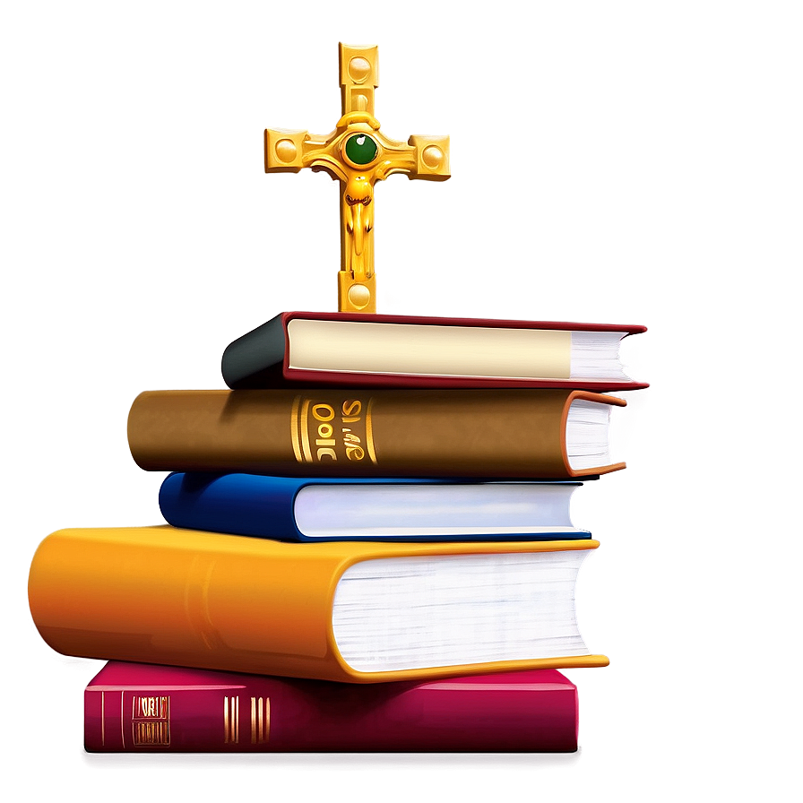 Religious Books Stack Png 18