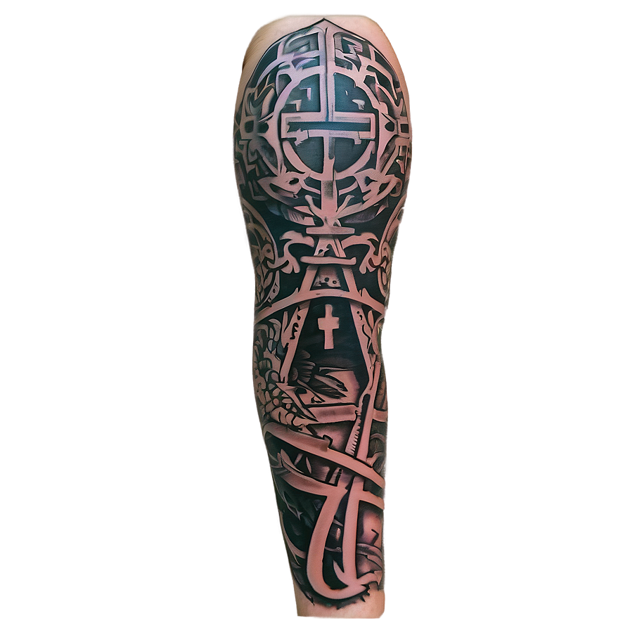 Religious Sleeve Tattoo Png Bvp3