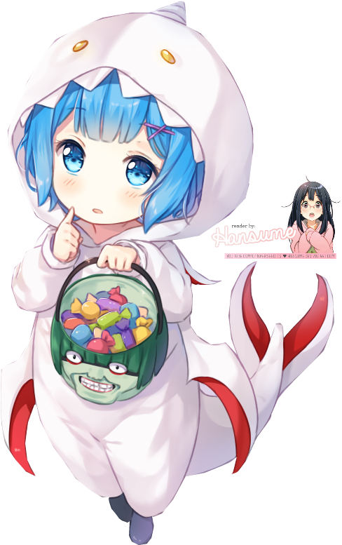 Remin Shark Kigurumiwith Candy Basket