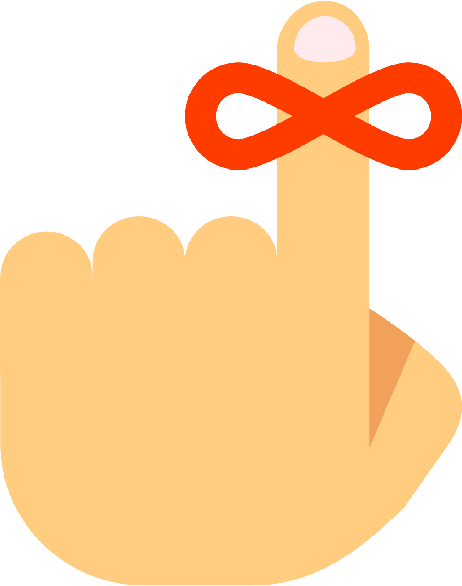 Reminder Ribbon Finger Icon