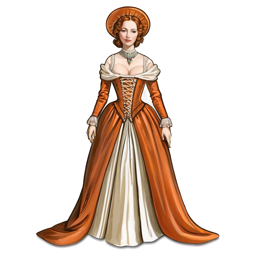 Renaissance Fashion Illustration Png Yng